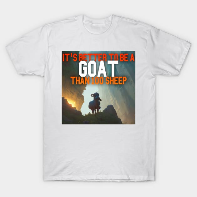 Goat Simulator It&#39;s Better to Be A Goat Than 100 Sheep T-Shirt by Trendy-Now